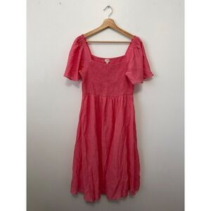 OTT Women's Smocked Dress – Pink – Size XL